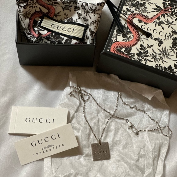 Gucci silver necklace authentic - Picture 1 of 8